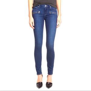 Paige Indio Zip Alena Ultra Skinny Jean Exposed Zipper EUC Plus Size 32 Size 14